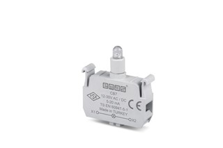 Yedek LED'li 12-30V AC/DC Mavi Sinyal Blok